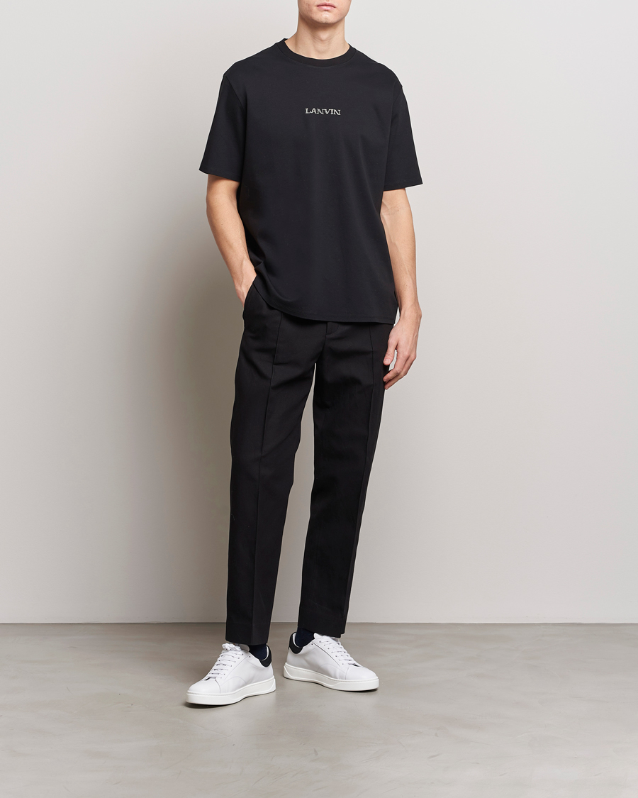 Homme | T-shirts | Lanvin | Embroidered Logo T-Shirt Black