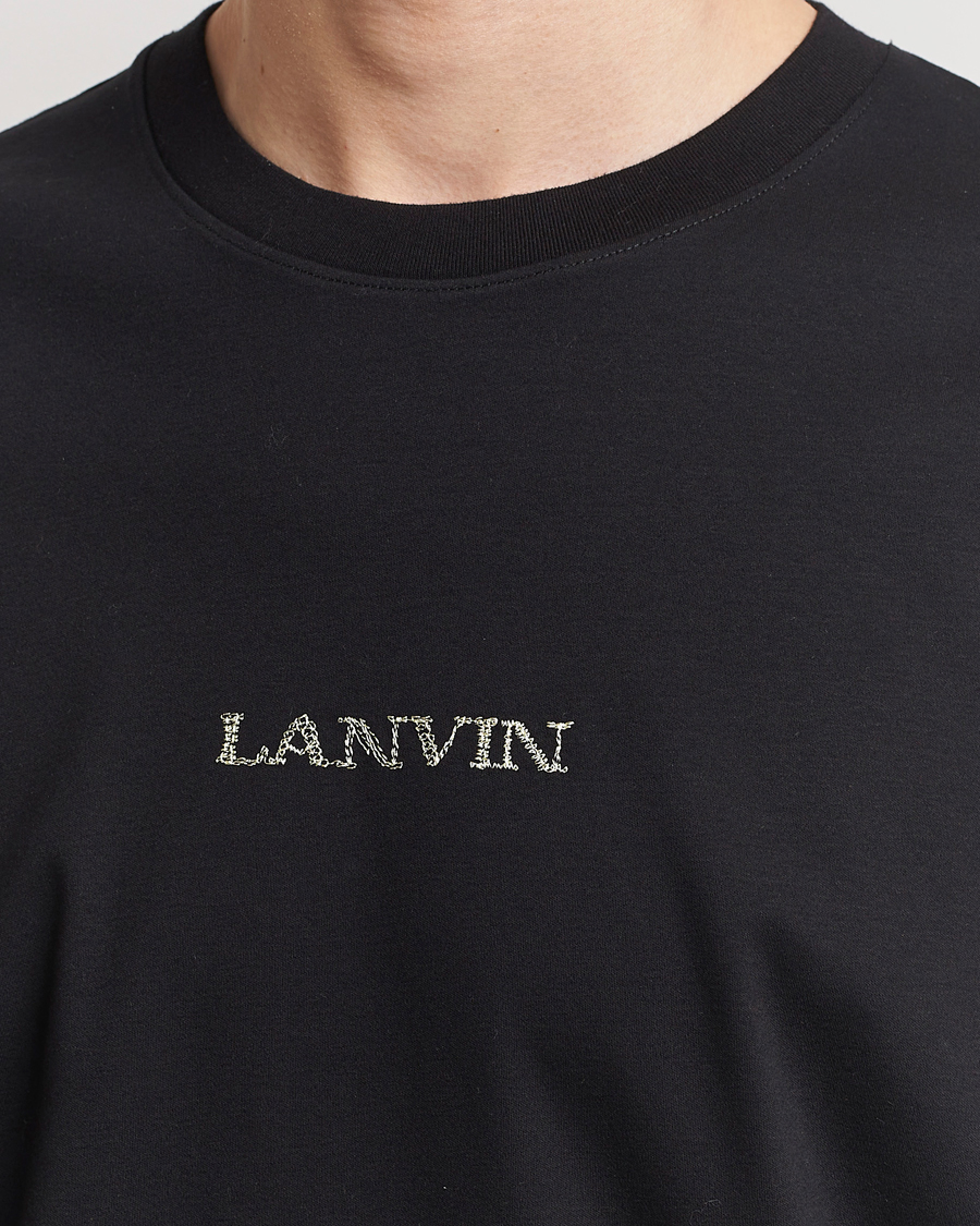 Homme | T-shirts | Lanvin | Embroidered Logo T-Shirt Black