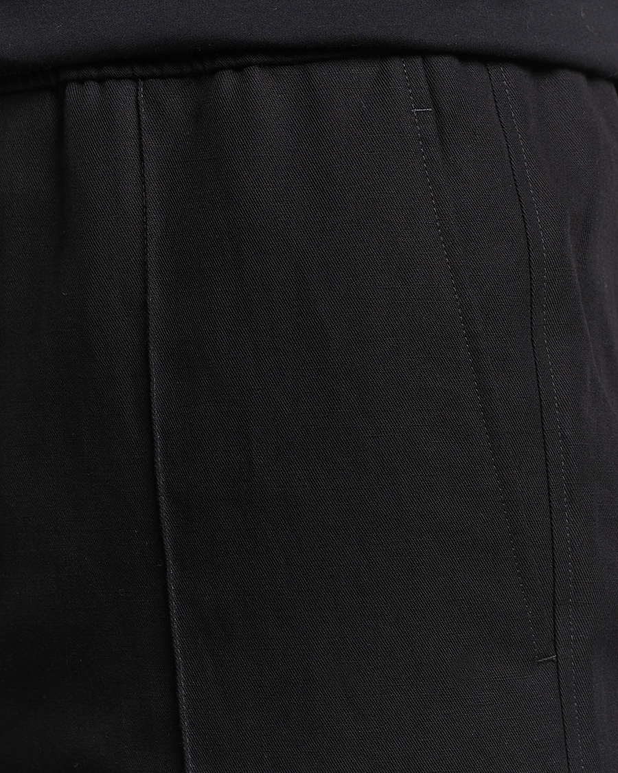 Homme | Pantalons | Lanvin | Cotton/Linen Drawstring Trousers Black