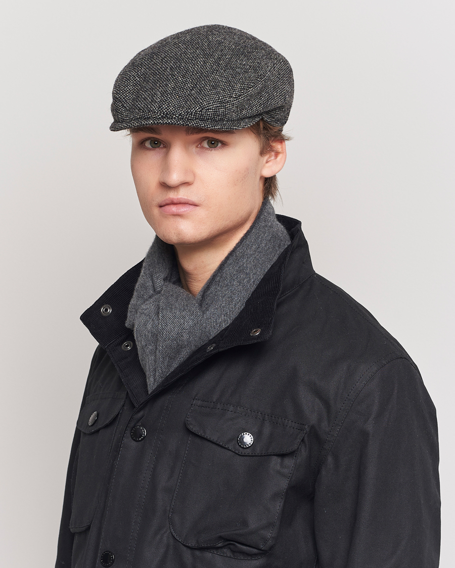 Heren | Hoeden en petten | Wigéns | Ivy Slim Donegal Wool Dark Grey