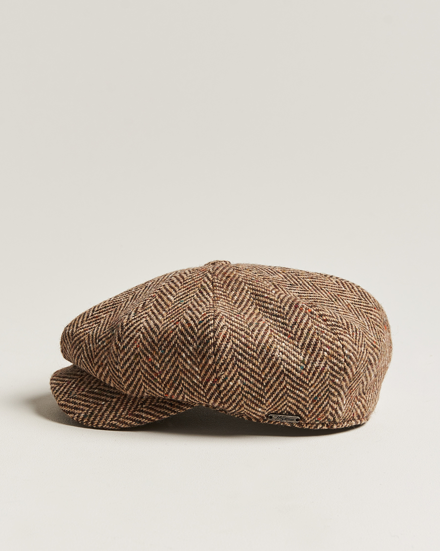 Heren | Hoeden en petten | Wigéns | Newsboy Retro Donegal Wool Light Brown