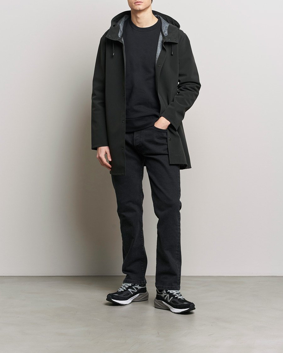 Heren | Jassen | Stutterheim | Stockholm Raincoat Suede Black