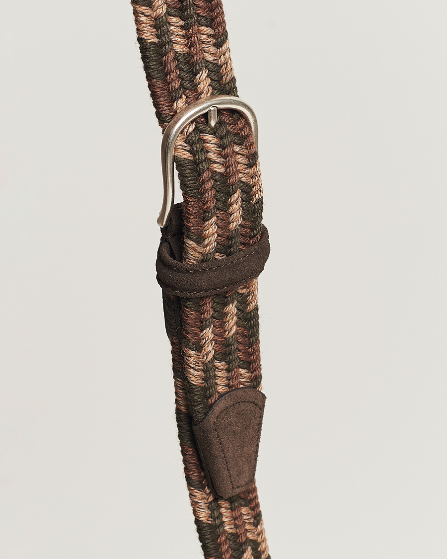Homme | Anderson's Braided Wool Belt Dark Brown | Anderson's | Braided Wool Belt Dark Brown