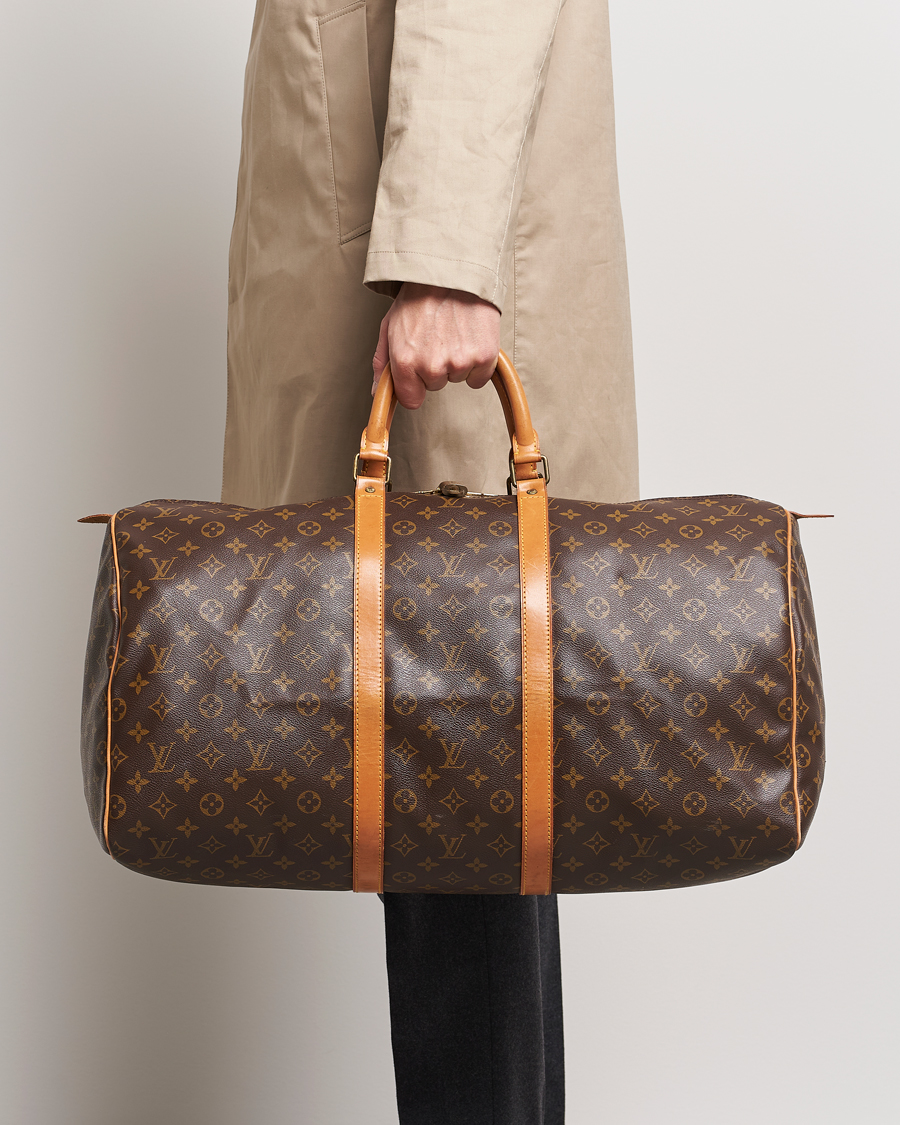 Homme | Louis Vuitton Pre-Owned Keepall 55 Bag Monogram | Louis Vuitton Pre-Owned | Keepall 55 Bag Monogram