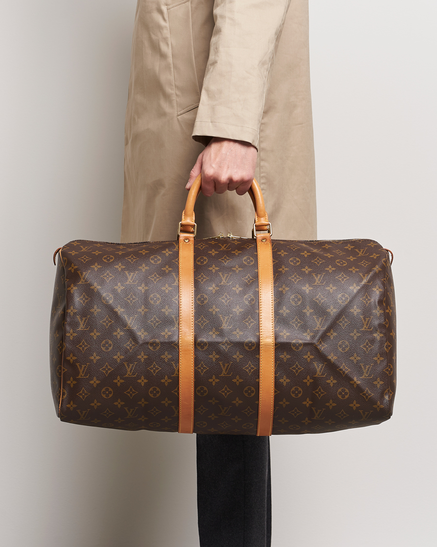 Homme | Louis Vuitton Pre-Owned Keepall 55 Bag Monogram | Louis Vuitton Pre-Owned | Keepall 55 Bag Monogram