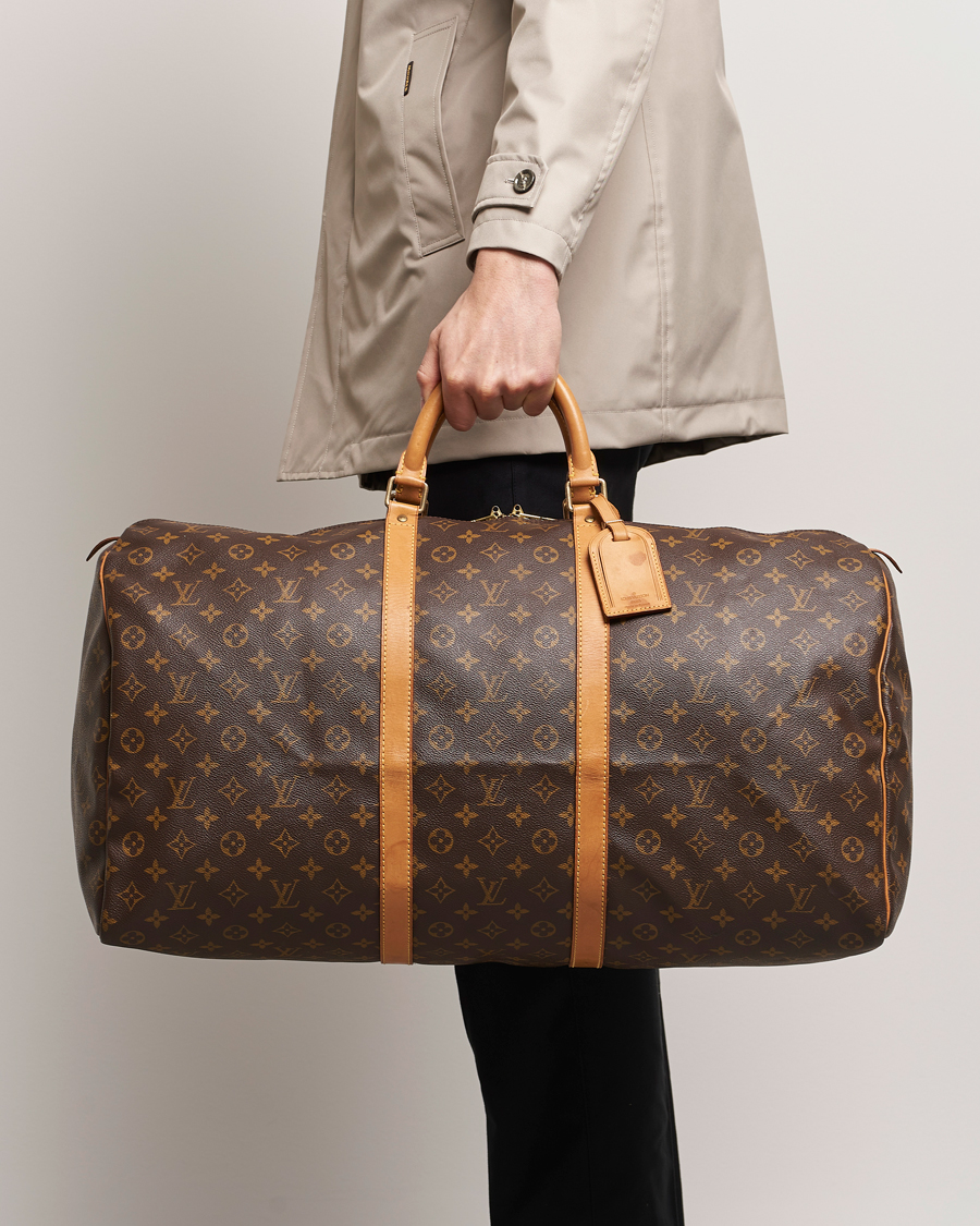Homme | Louis Vuitton Pre-Owned Keepall 60 Bag Monogram | Louis Vuitton Pre-Owned | Keepall 60 Bag Monogram