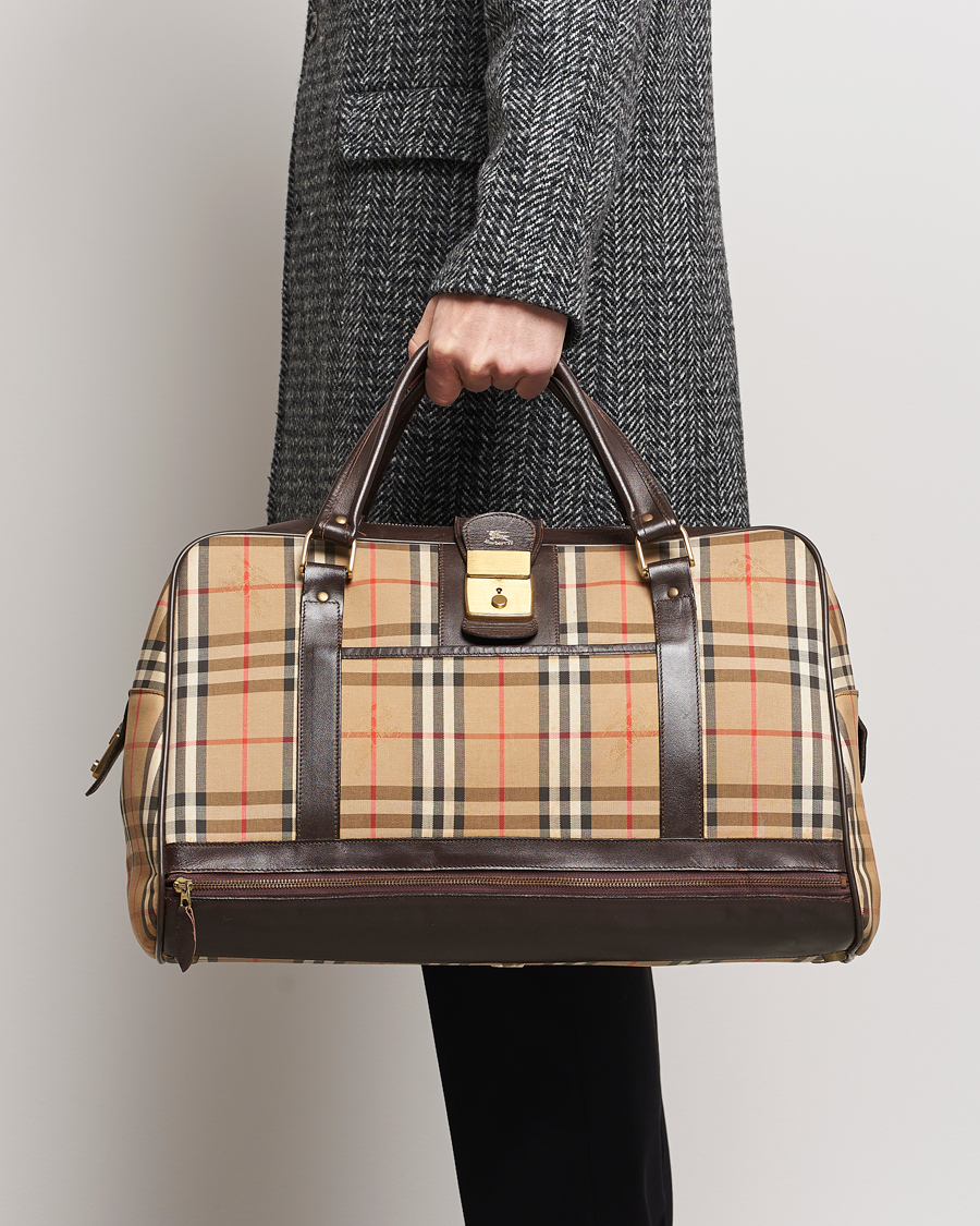 Homme | Burberry Pre-Owned Carry On Travel Bag Haymarket Check | Burberry Pre-Owned | Carry On Travel Bag Haymarket Check
