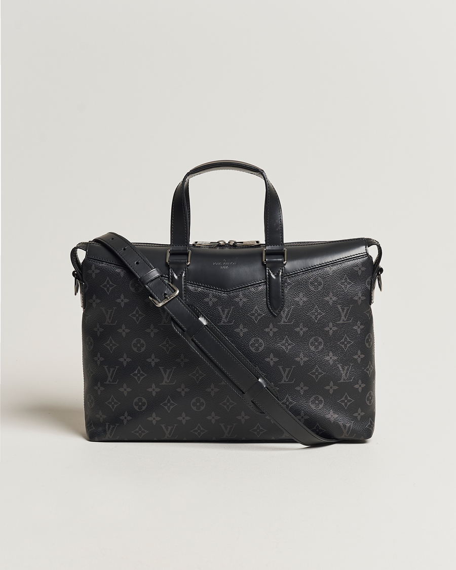 Homme | Louis Vuitton Pre-Owned Briefcase Explorer Monogram Eclipse | Louis Vuitton Pre-Owned | Briefcase Explorer Monogram Eclipse