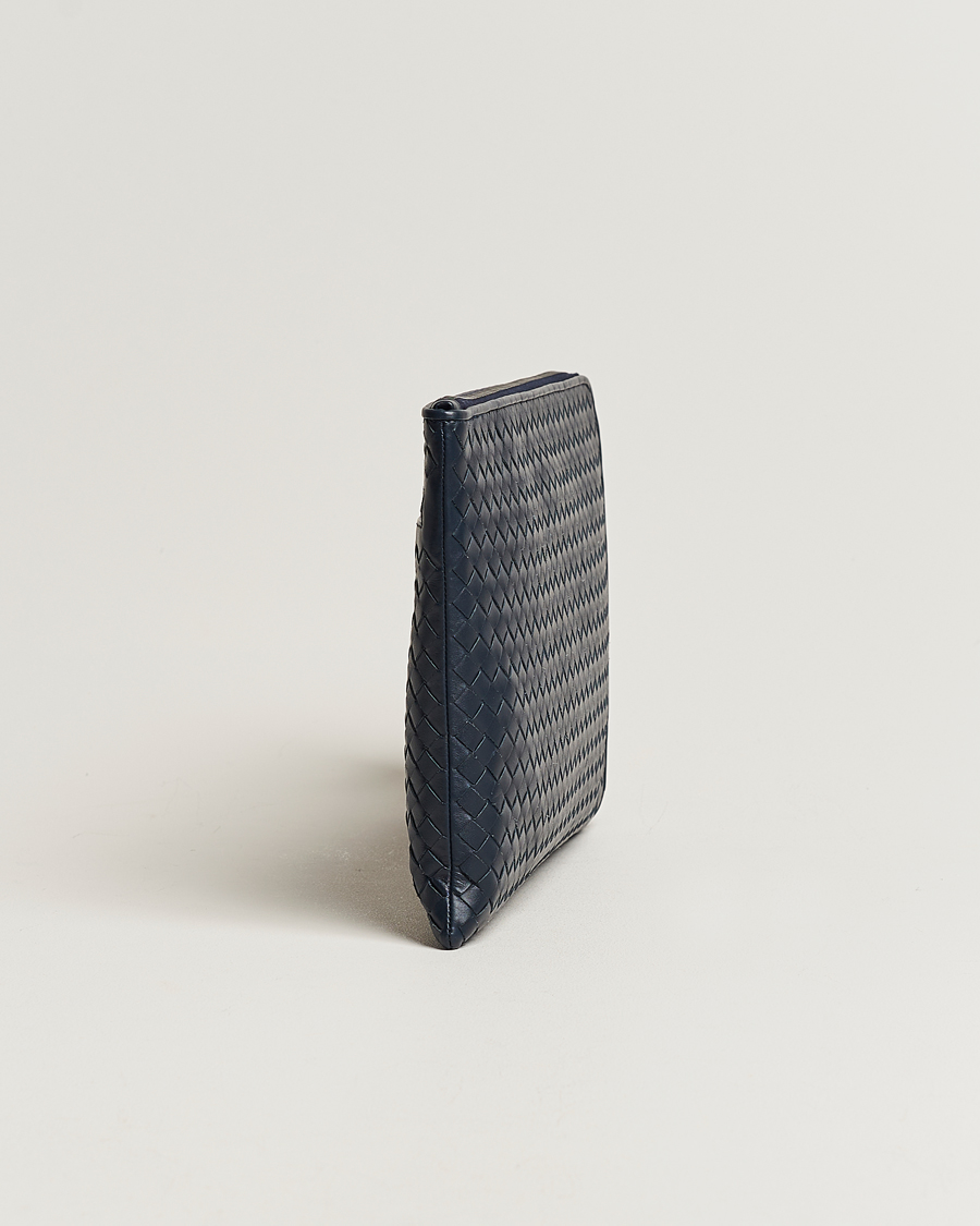 Heren | Bottega Veneta Pre-Owned Intrecciato Document Case Blue | Bottega Veneta Pre-Owned | Intrecciato Document Case Blue