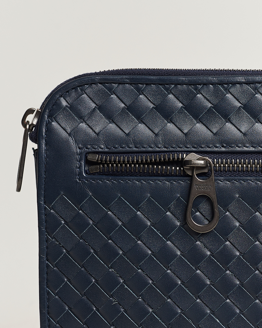 Heren | Bottega Veneta Pre-Owned Intrecciato Document Case Blue | Bottega Veneta Pre-Owned | Intrecciato Document Case Blue