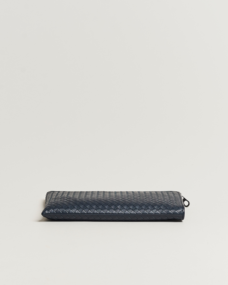 Heren | Bottega Veneta Pre-Owned Intrecciato Document Case Blue | Bottega Veneta Pre-Owned | Intrecciato Document Case Blue