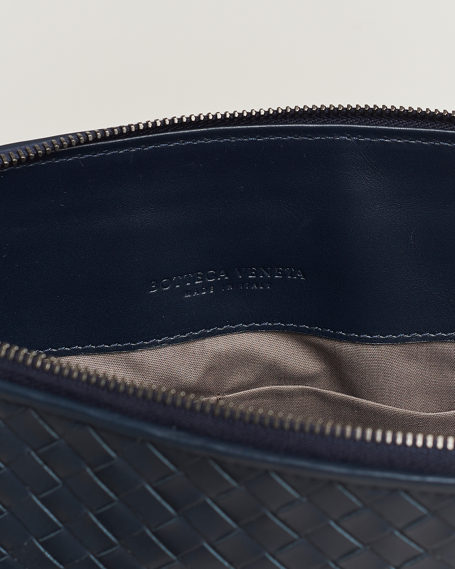Heren | Bottega Veneta Pre-Owned Intrecciato Document Case Blue | Bottega Veneta Pre-Owned | Intrecciato Document Case Blue