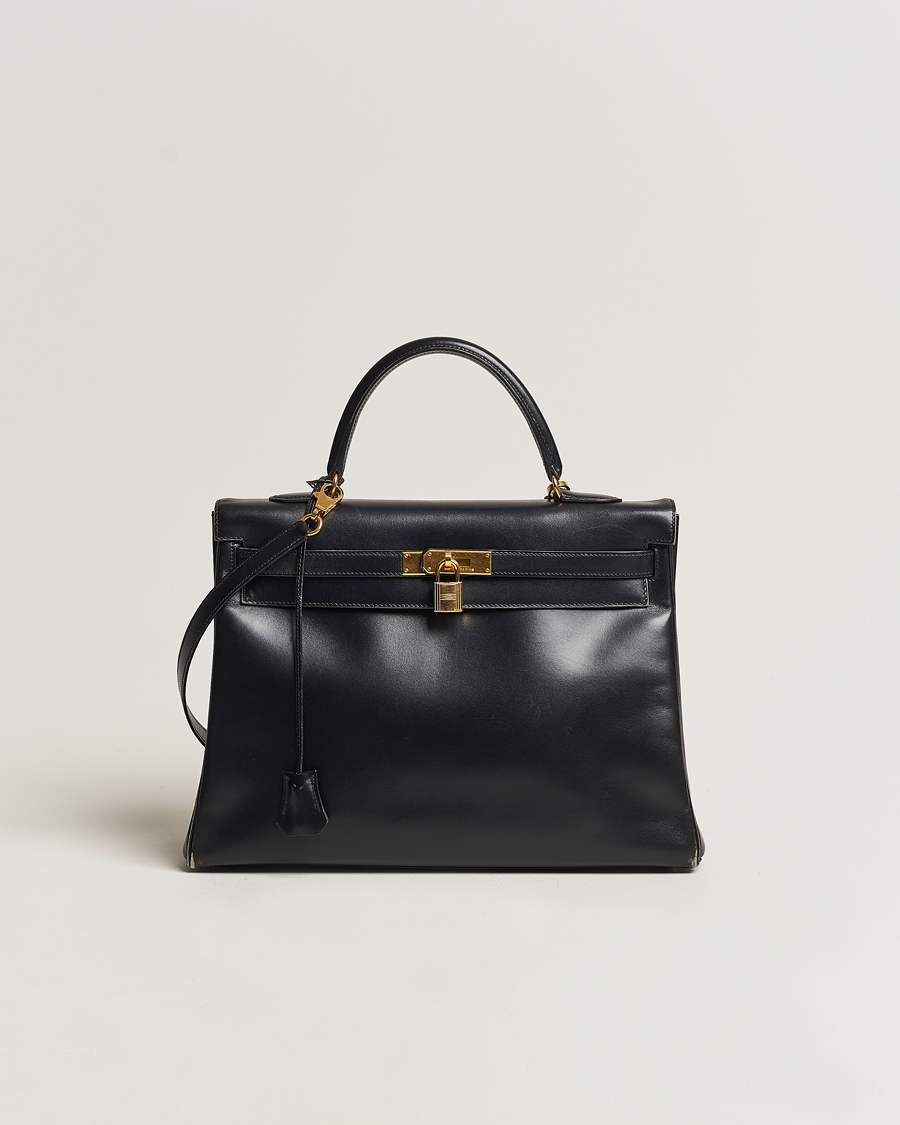 Heren | Hermès Pre-Owned Kelly 35 Handbag Black | Hermès Pre-Owned | Kelly 35 Handbag Black