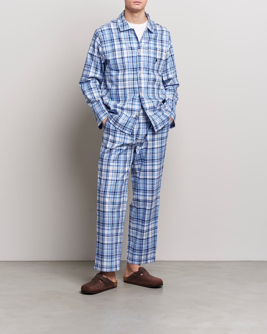 Homme | Peignoirs Et Pyjamas | Polo Ralph Lauren | Cotton Checked Pyjama Set Blue Plaid