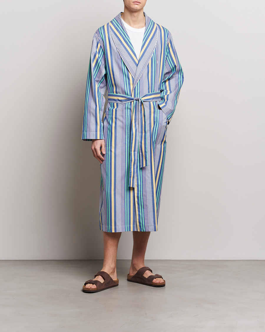Heren | Pyjama's en gewaden | Polo Ralph Lauren | Oxford Striped Robe Blue/White