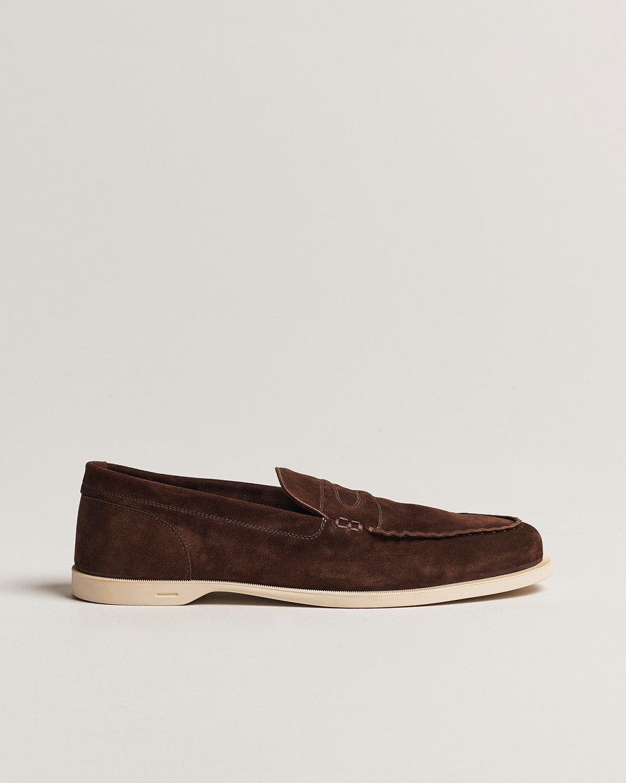 Homme | Loafers | John Lobb | Pace Summer Loafer Dark Brown Suede