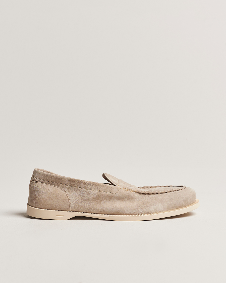 Homme | John Lobb Pace Summer Loafer Sand Suede | John Lobb | Pace Summer Loafer Sand Suede