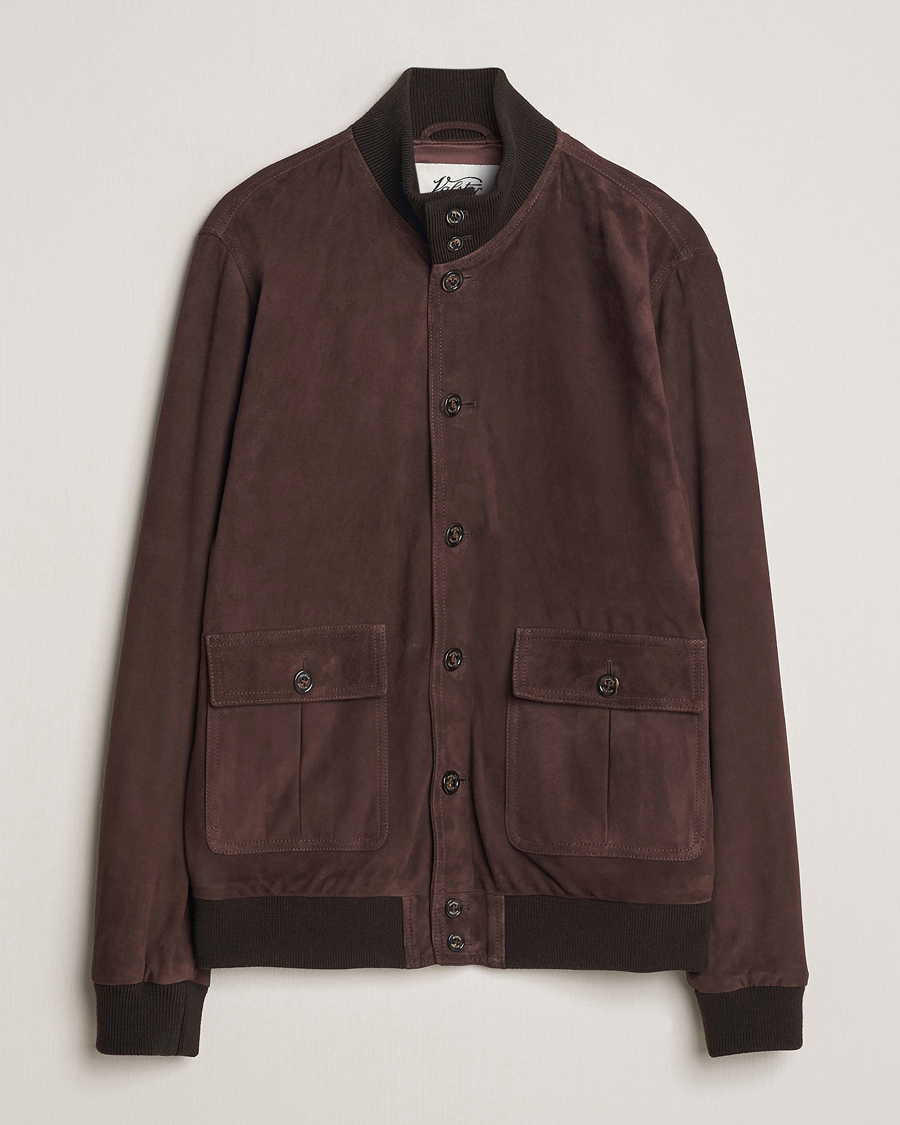 Heren | Jassen | Valstar | Valstarino Suede Jacket Dark Brown