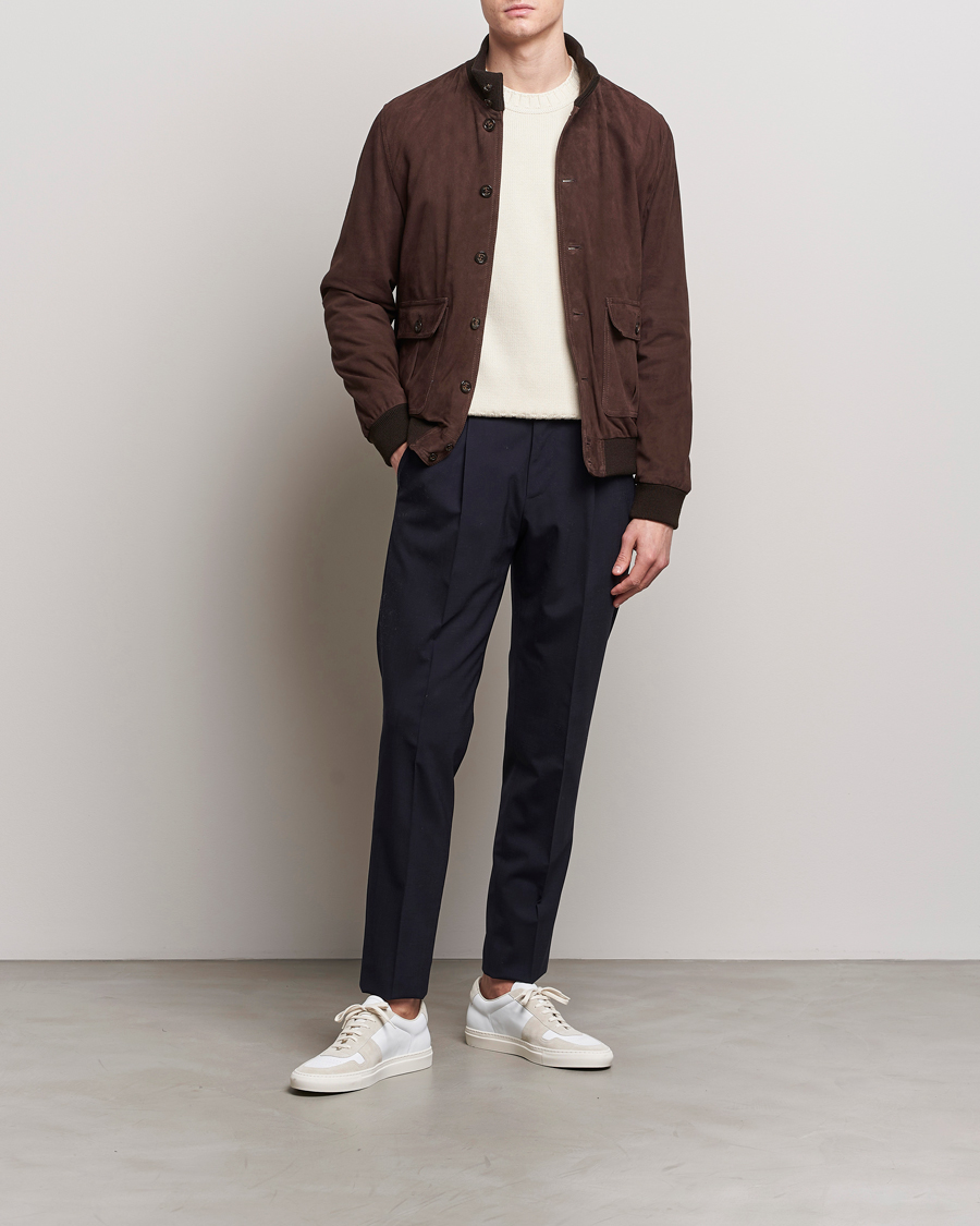 Heren | Jassen | Valstar | Valstarino Suede Jacket Dark Brown