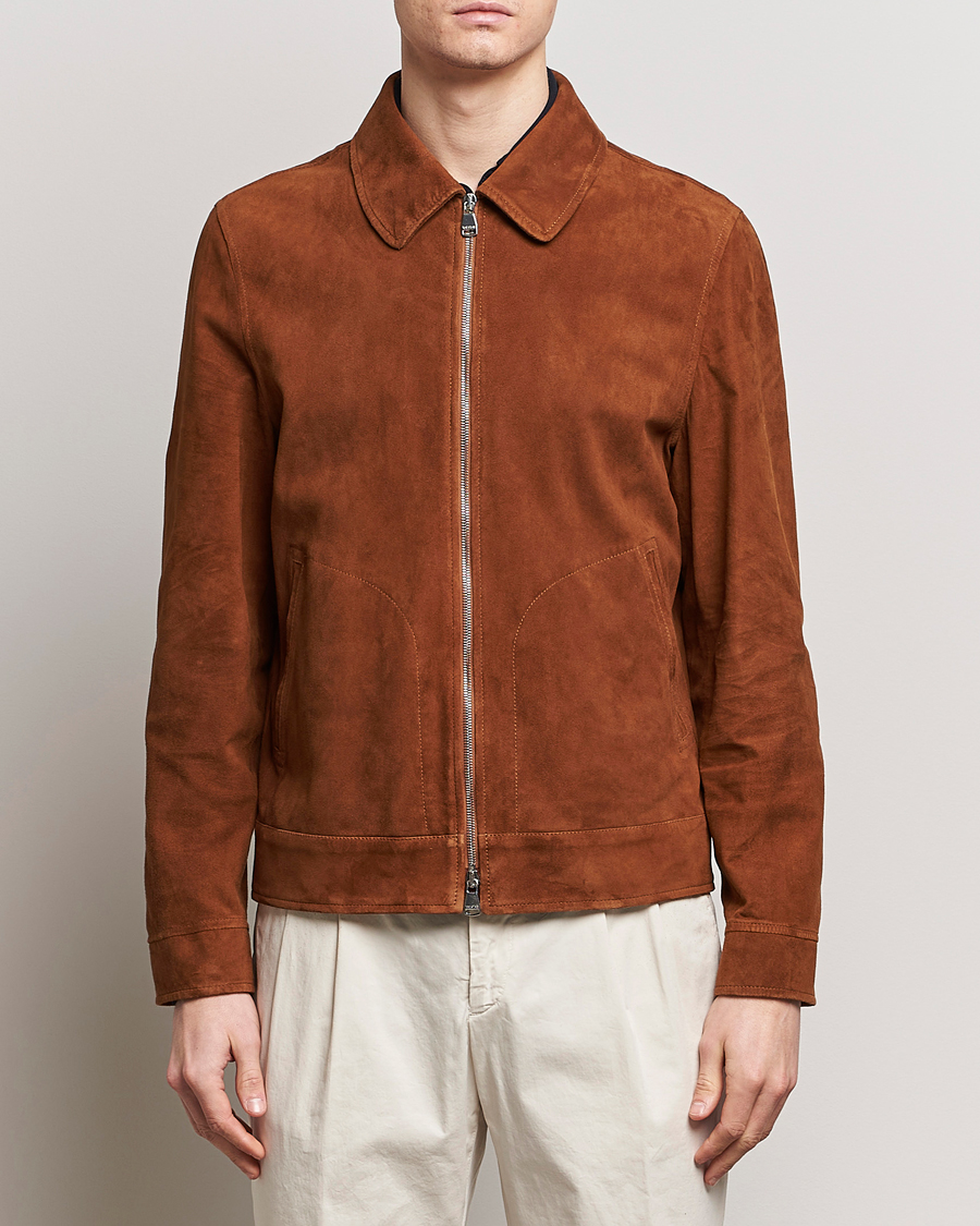 Homme | Manteaux Et Vestes | Valstar | Suede Zip Bomber Jacket Sandal