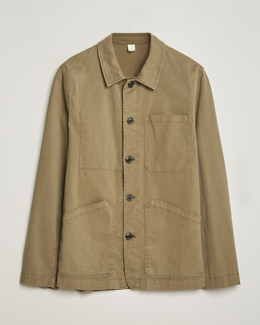 Homme | Manteaux Et Vestes | Altea | Soft Cotton Shirt Jacket Olive