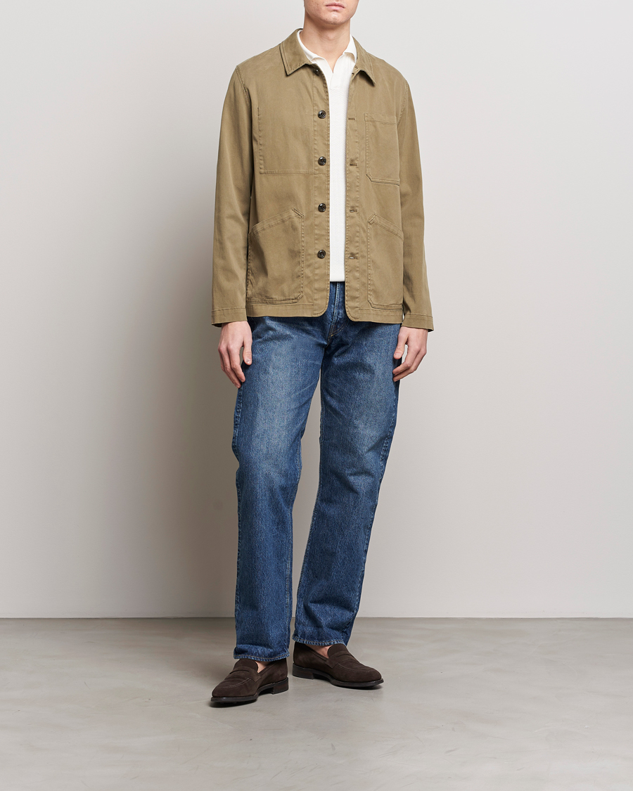 Homme | Manteaux Et Vestes | Altea | Soft Cotton Shirt Jacket Olive