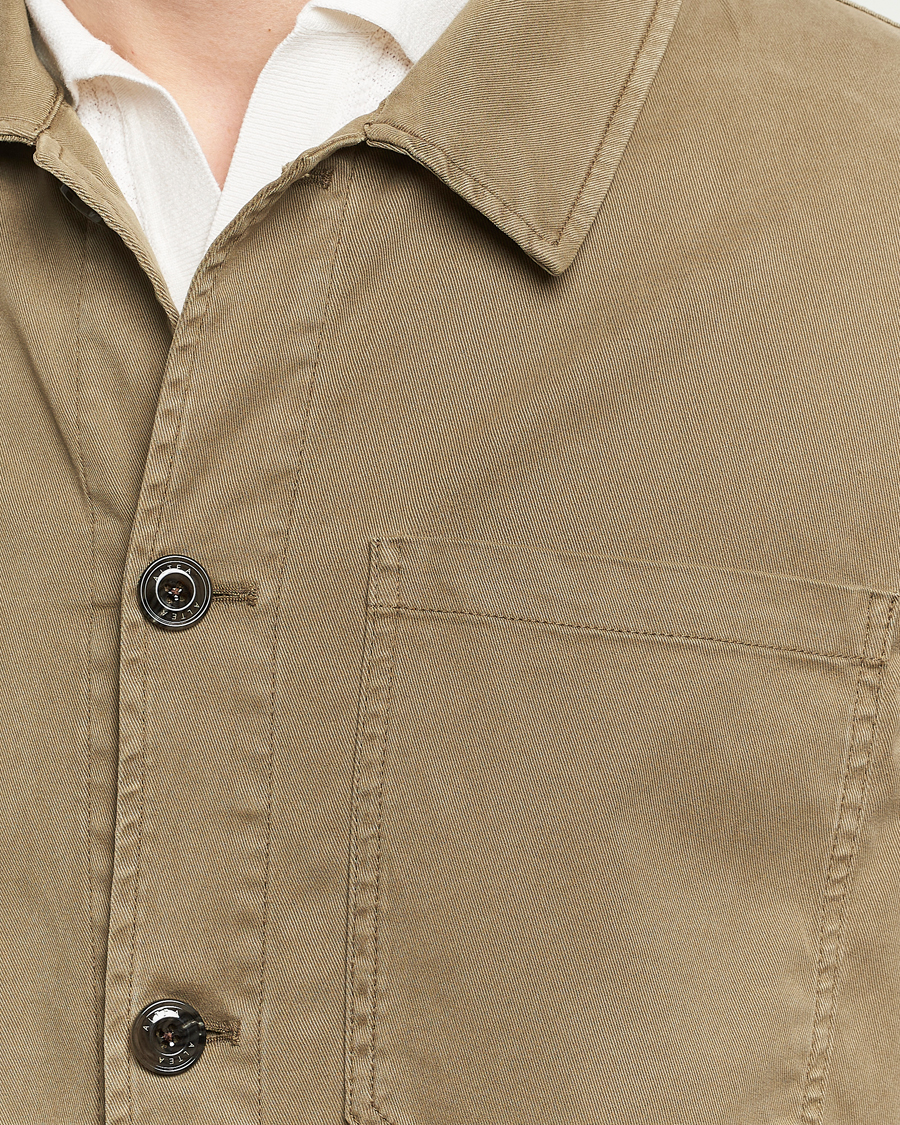 Homme | Manteaux Et Vestes | Altea | Soft Cotton Shirt Jacket Olive