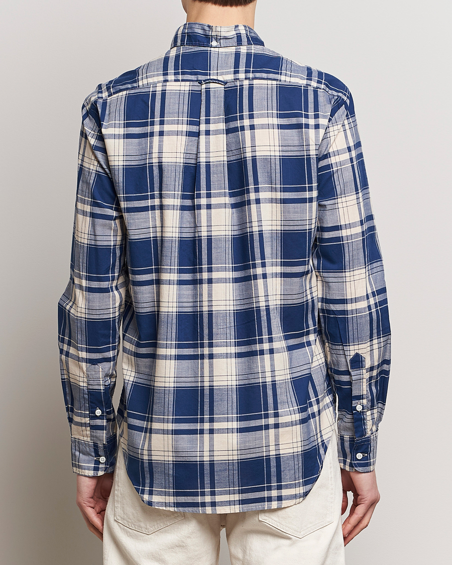 Heren | Overhemden | Gitman Vintage | Button Down Madras Shirt Blue Check