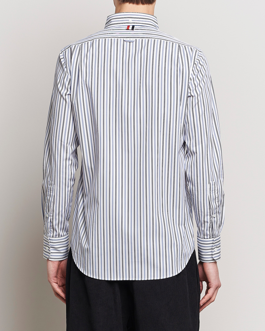 Heren | Overhemden | Thom Browne | Button Down Poplin Shirt Navy Stripes