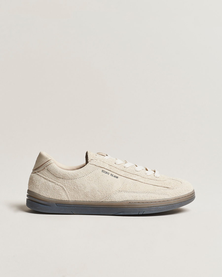 Homme | Stone Island S0101 Suede Sneakers Natural Beige | Stone Island | S0101 Suede Sneakers Natural Beige
