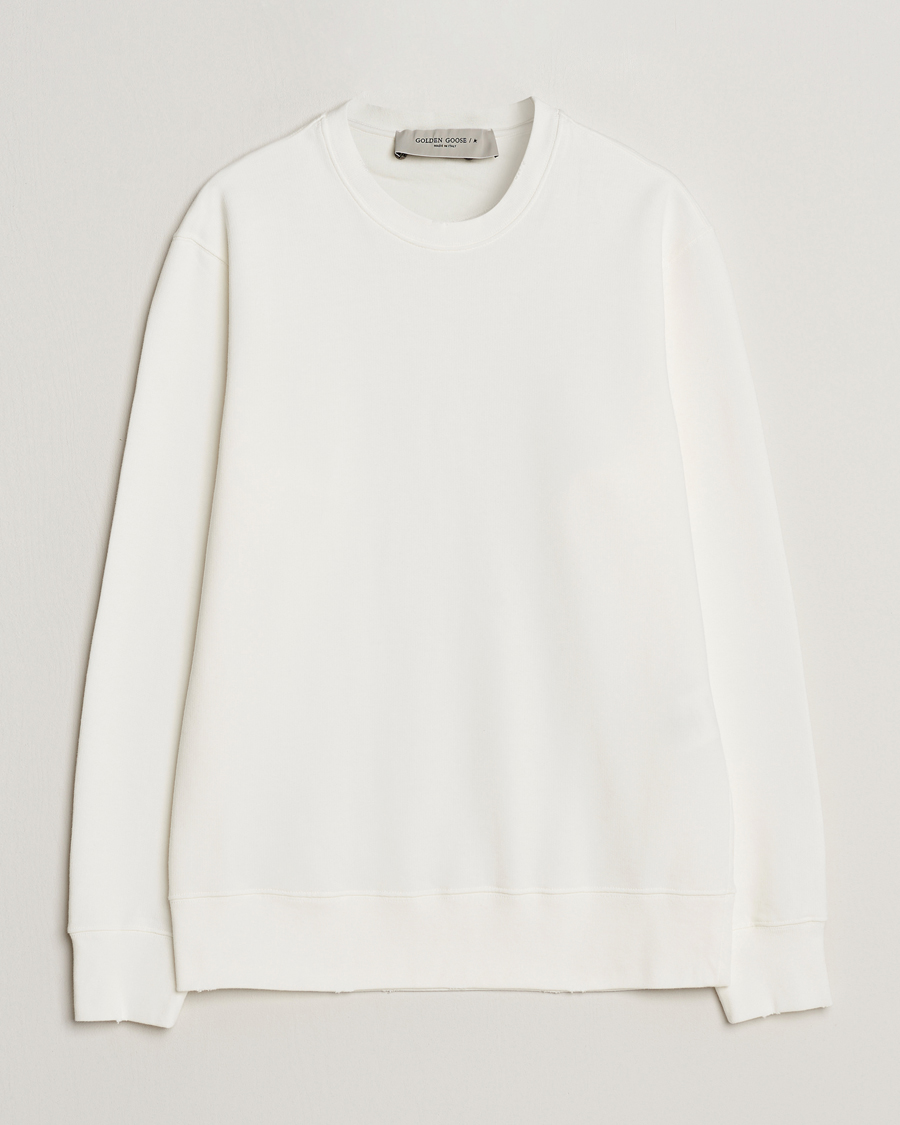 Homme | Pulls Et Tricots | Golden Goose | Deluxe Brand Distressed Jersey Sweatshirt Vintage White