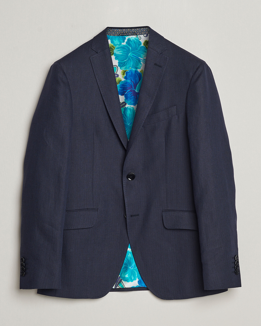 Homme | Blazers | Etro | Linen Blazer Navy