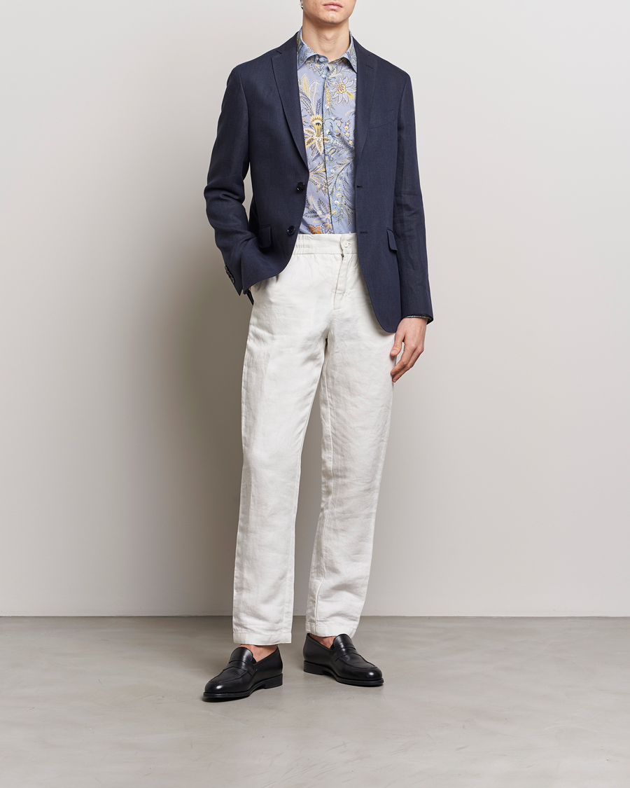 Homme | Blazers | Etro | Linen Blazer Navy
