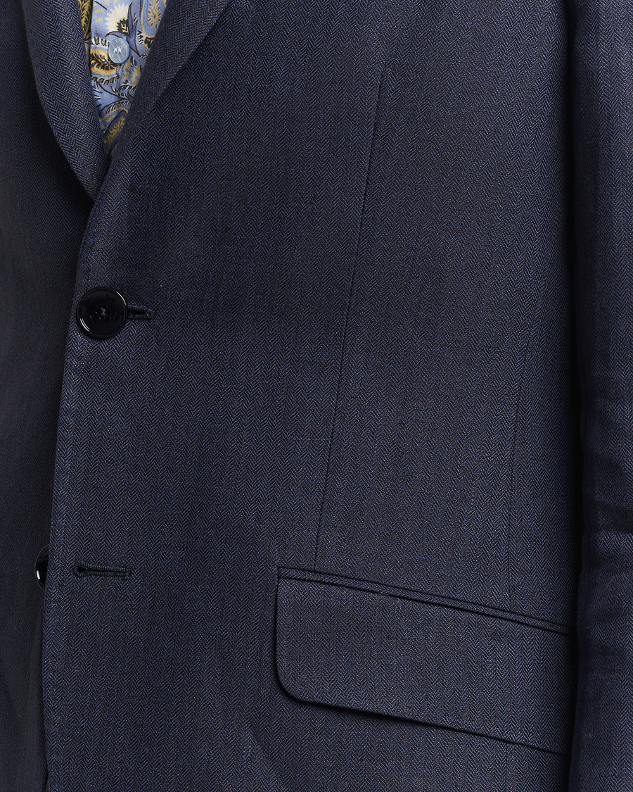 Homme | Blazers | Etro | Linen Blazer Navy