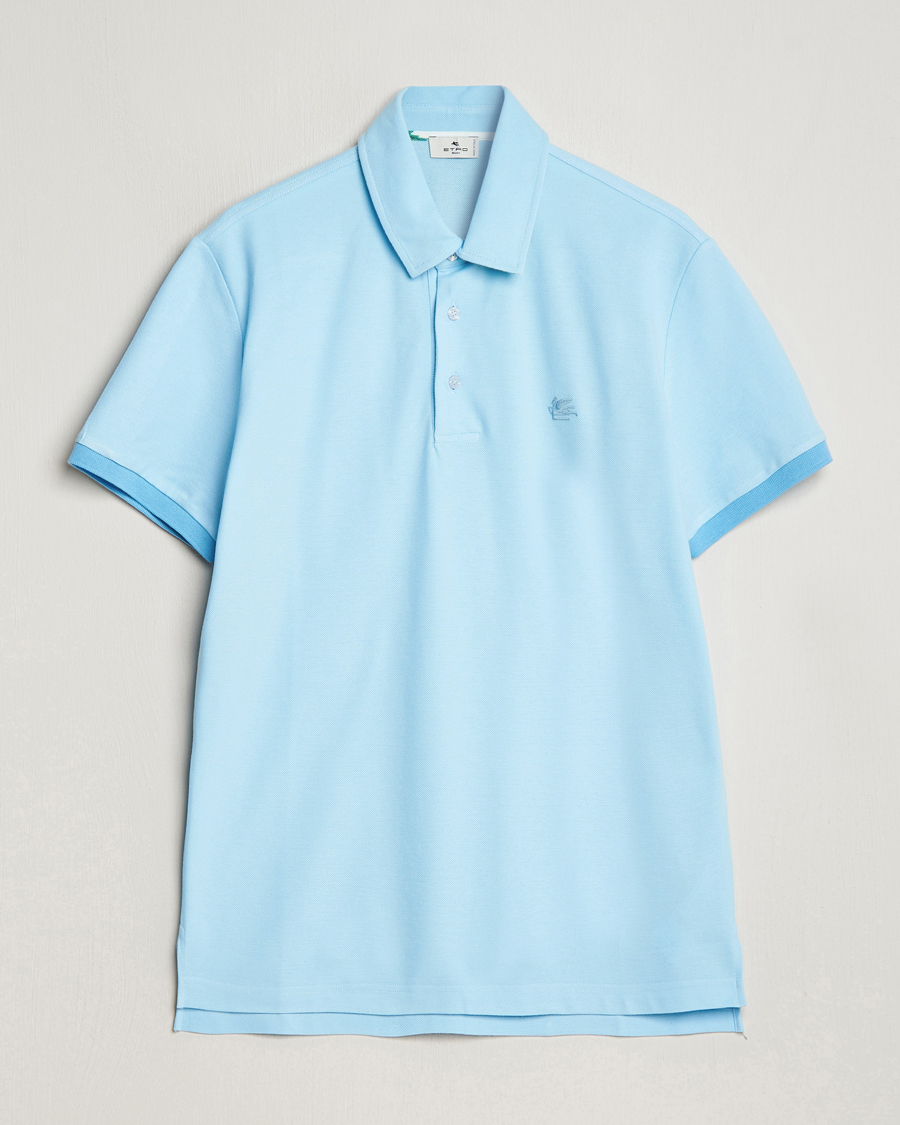 Heren | Polo's | Etro | Contrast Paisley Polo Azzurro