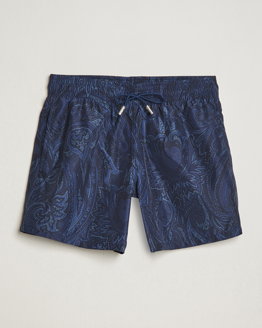 Homme | Maillots De Bain | Etro | Tonal Paisley Swim Shorts Blue