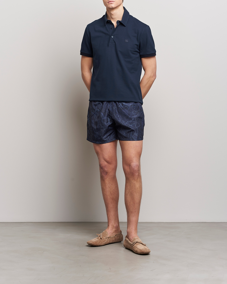 Homme | Maillots De Bain | Etro | Tonal Paisley Swim Shorts Blue
