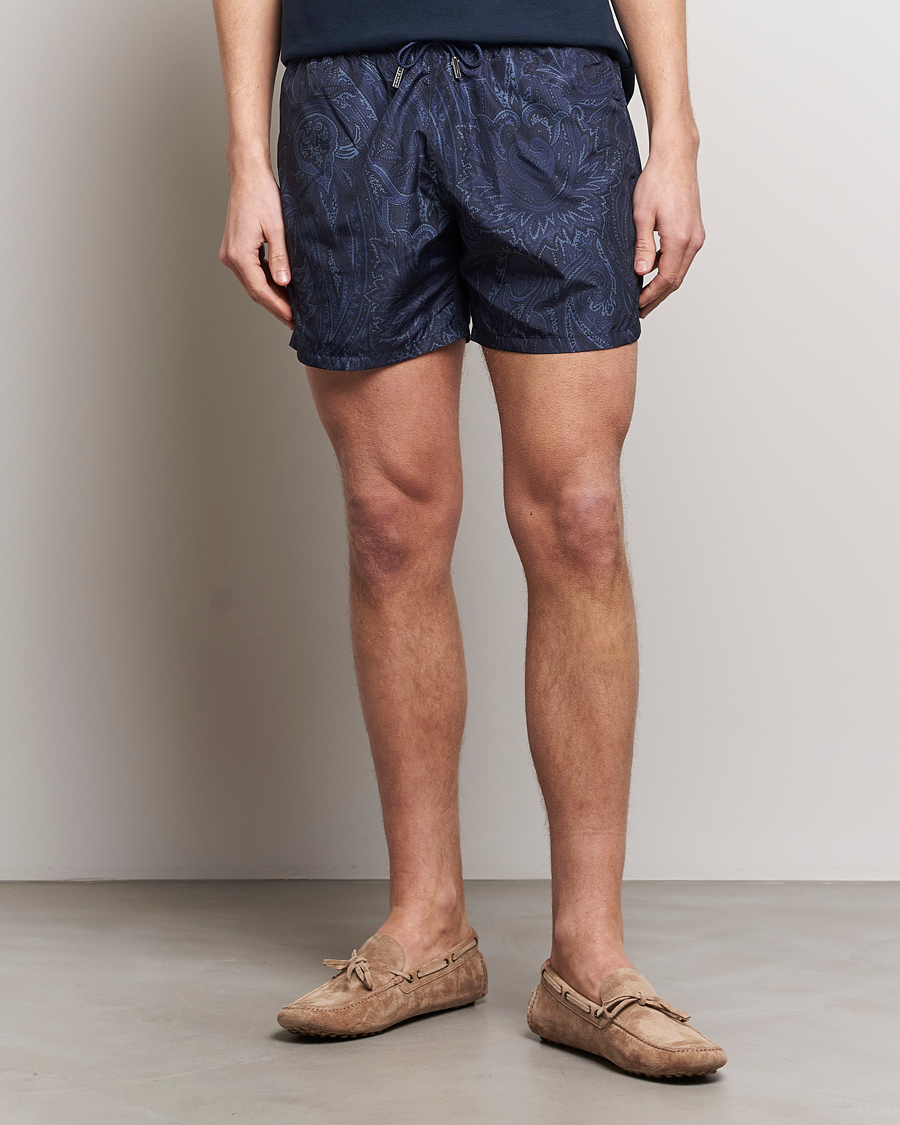 Homme | Maillots De Bain | Etro | Tonal Paisley Swim Shorts Blue