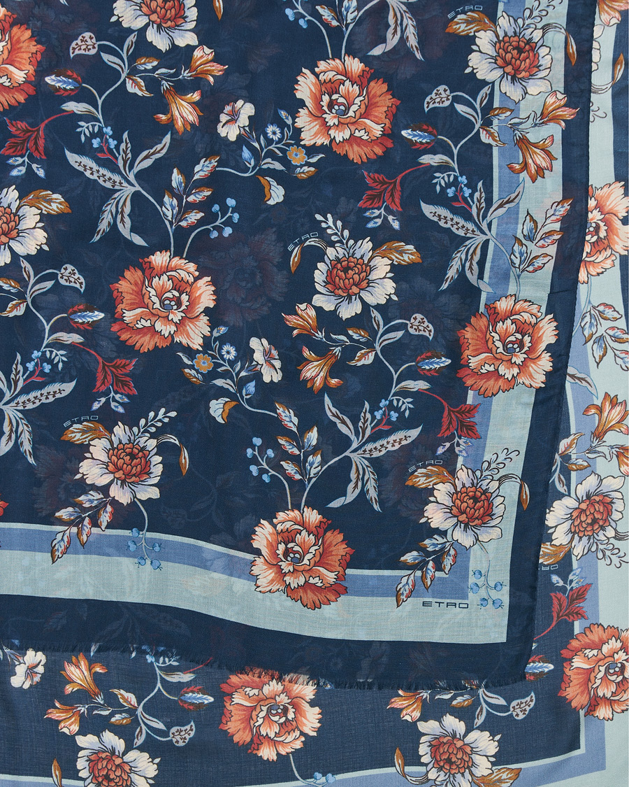 Homme | Etro Modal/Cashmere Printed Scarf Dark Blue | Etro | Modal/Cashmere Printed Scarf Dark Blue