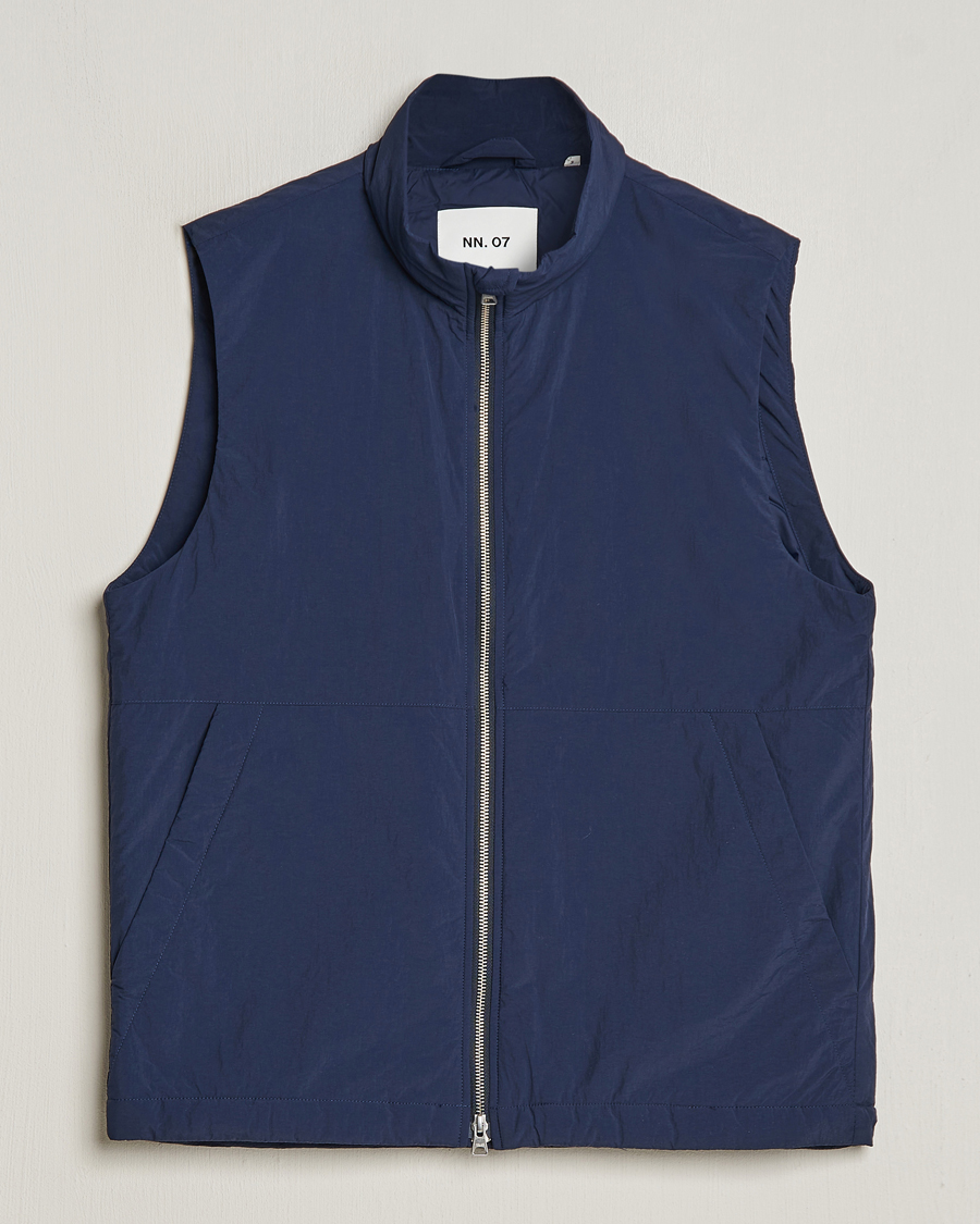 Heren | Jassen | NN07 | Zack Recycled Vest Navy Blue