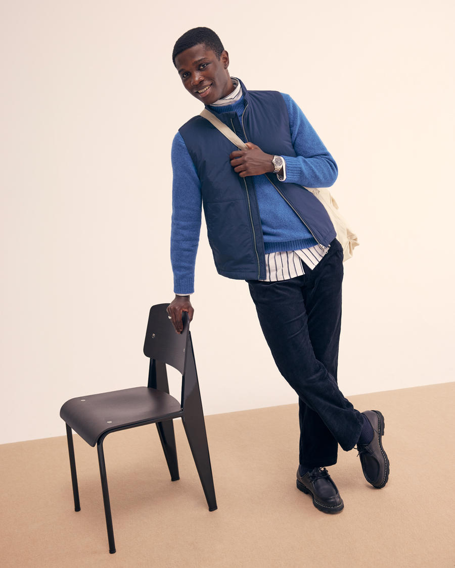 Heren | Jassen | NN07 | Zack Recycled Vest Navy Blue