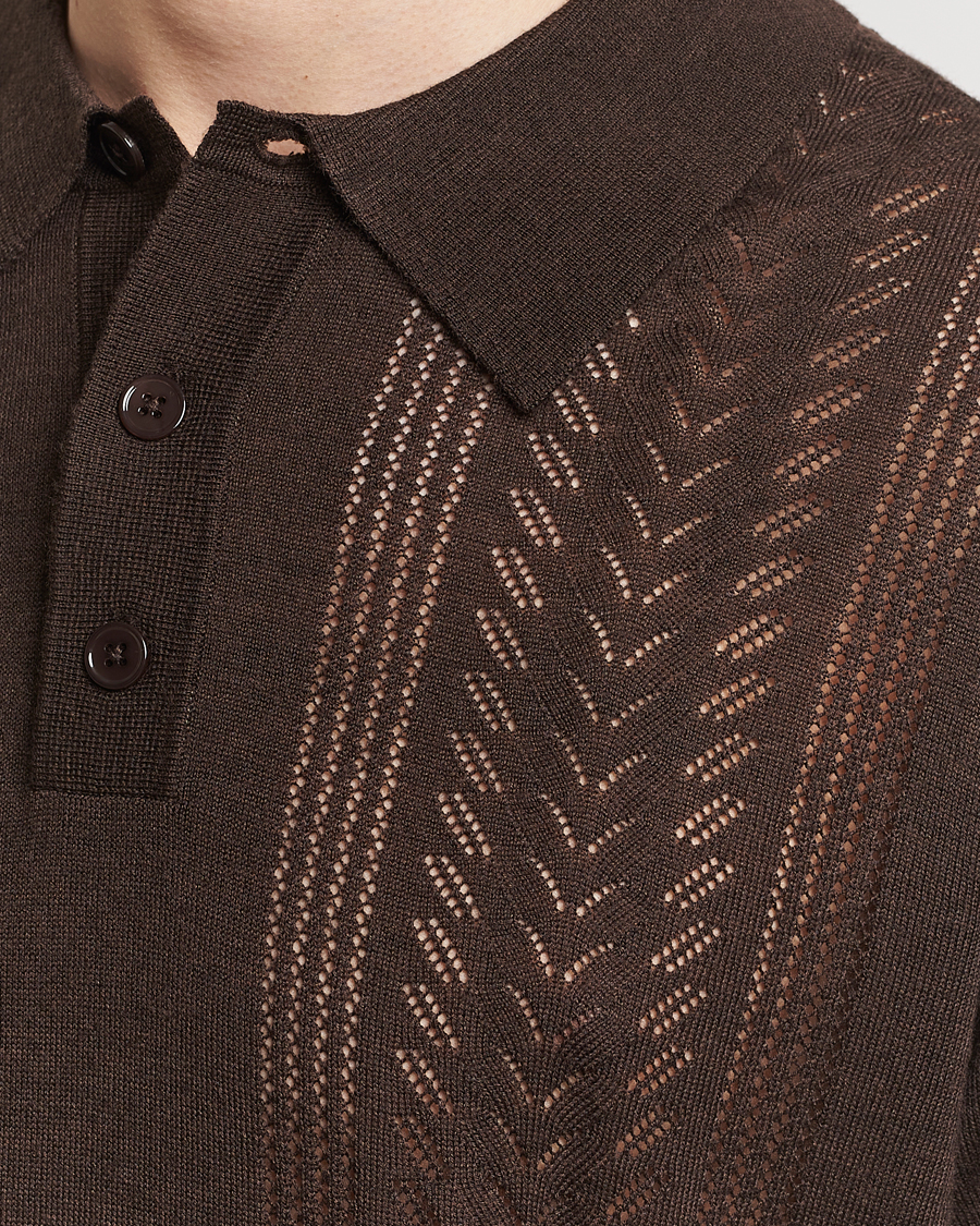 Heren | Polo's | NN07 | Thor Knitted Polo Slate Brown