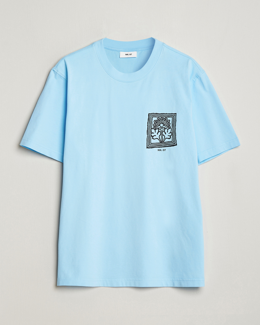 Homme | T-shirts | NN07 | Adam Printed Crew Neck T-Shirt Polar Wind
