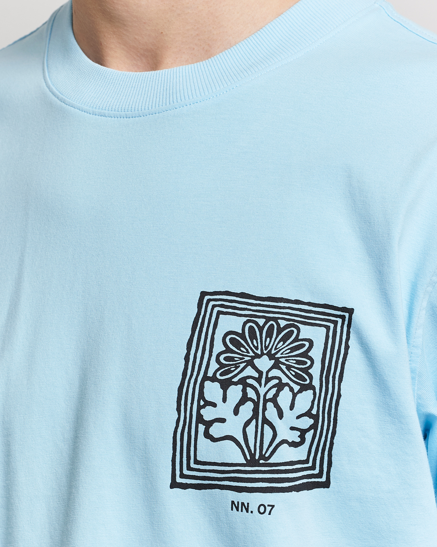 Homme | T-shirts | NN07 | Adam Printed Crew Neck T-Shirt Polar Wind