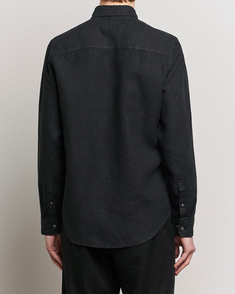 Heren | Overhemden | NN07 | Arne Linen Shirt Black