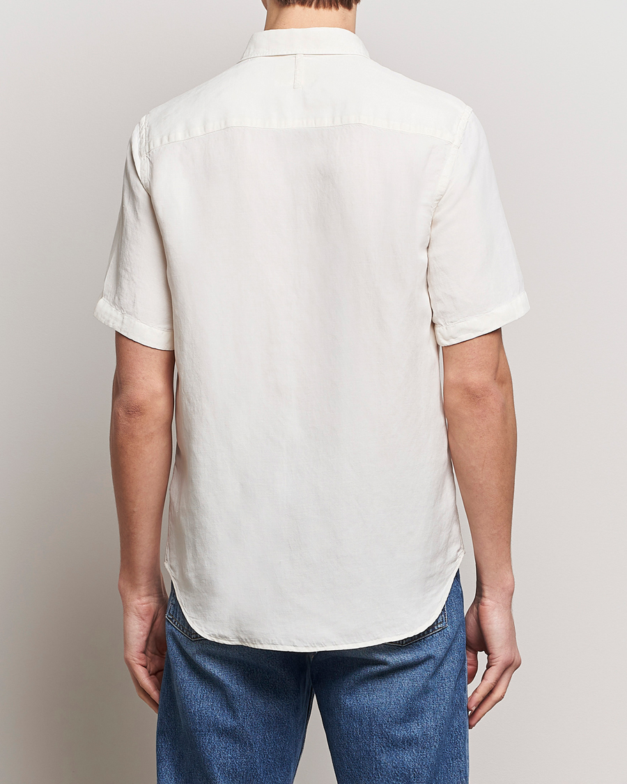 Homme | Chemises | NN07 | Arne Tencel/Linen Short Sleeve Shirt White