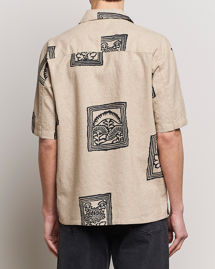 Homme | Chemises | NN07 | Ole Printed Short Sleeve Shirt Oatmeal