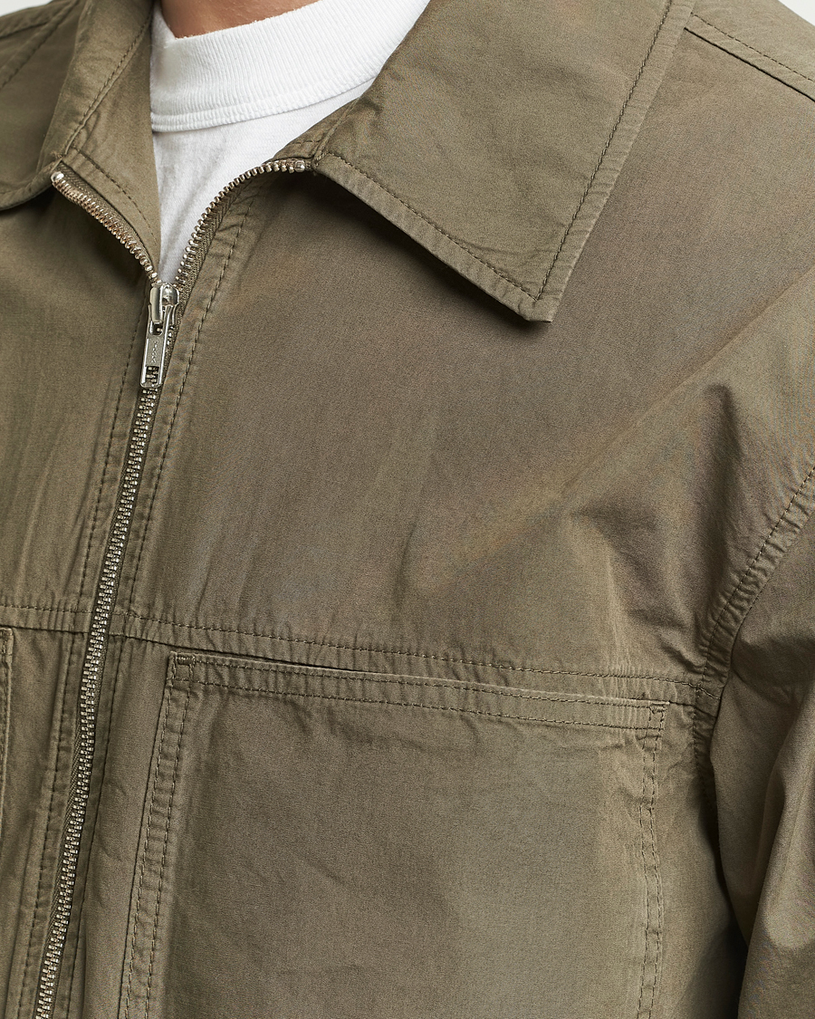 Heren | Jassen | NN07 | Isak Full Zip Shirt Jacket Capers Green