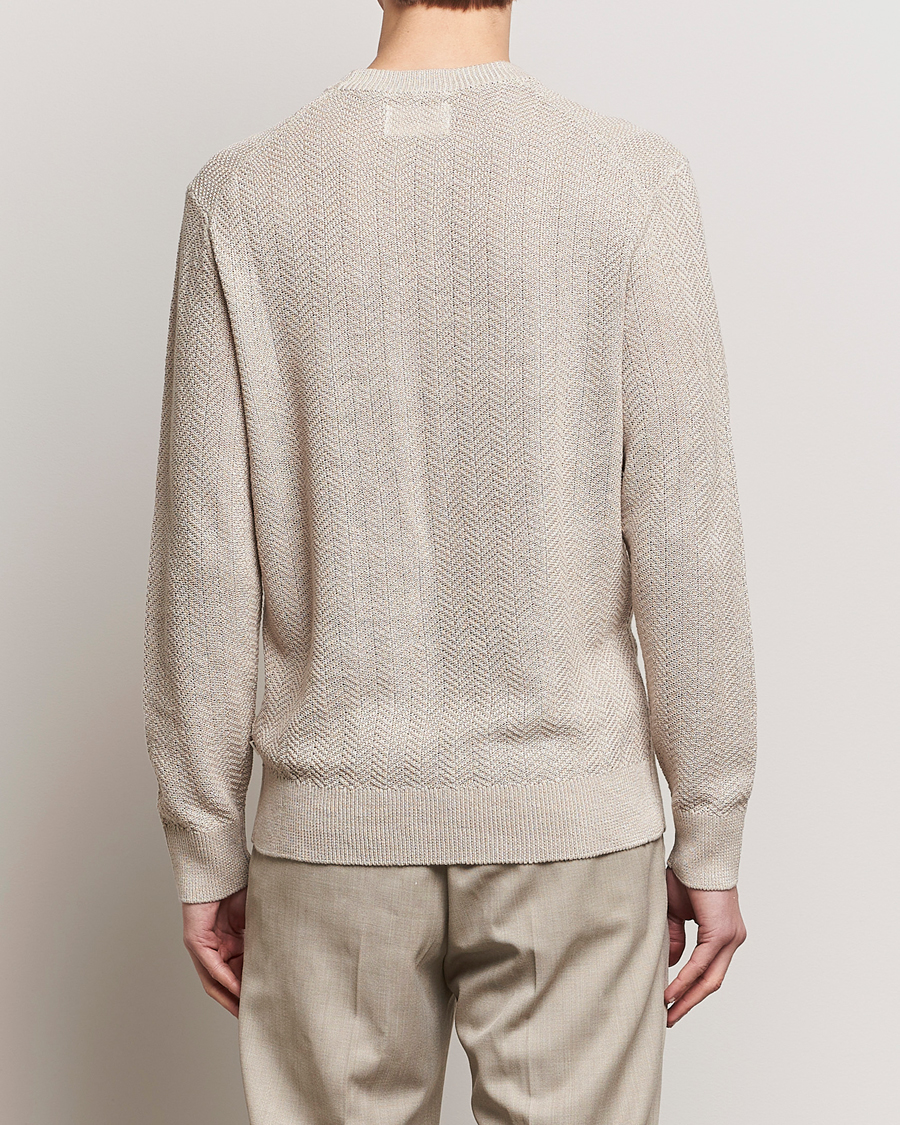 Homme | Pulls Et Tricots | NN07 | Jaden Knitted Linen Crew Neck Sweater Irish Cream
