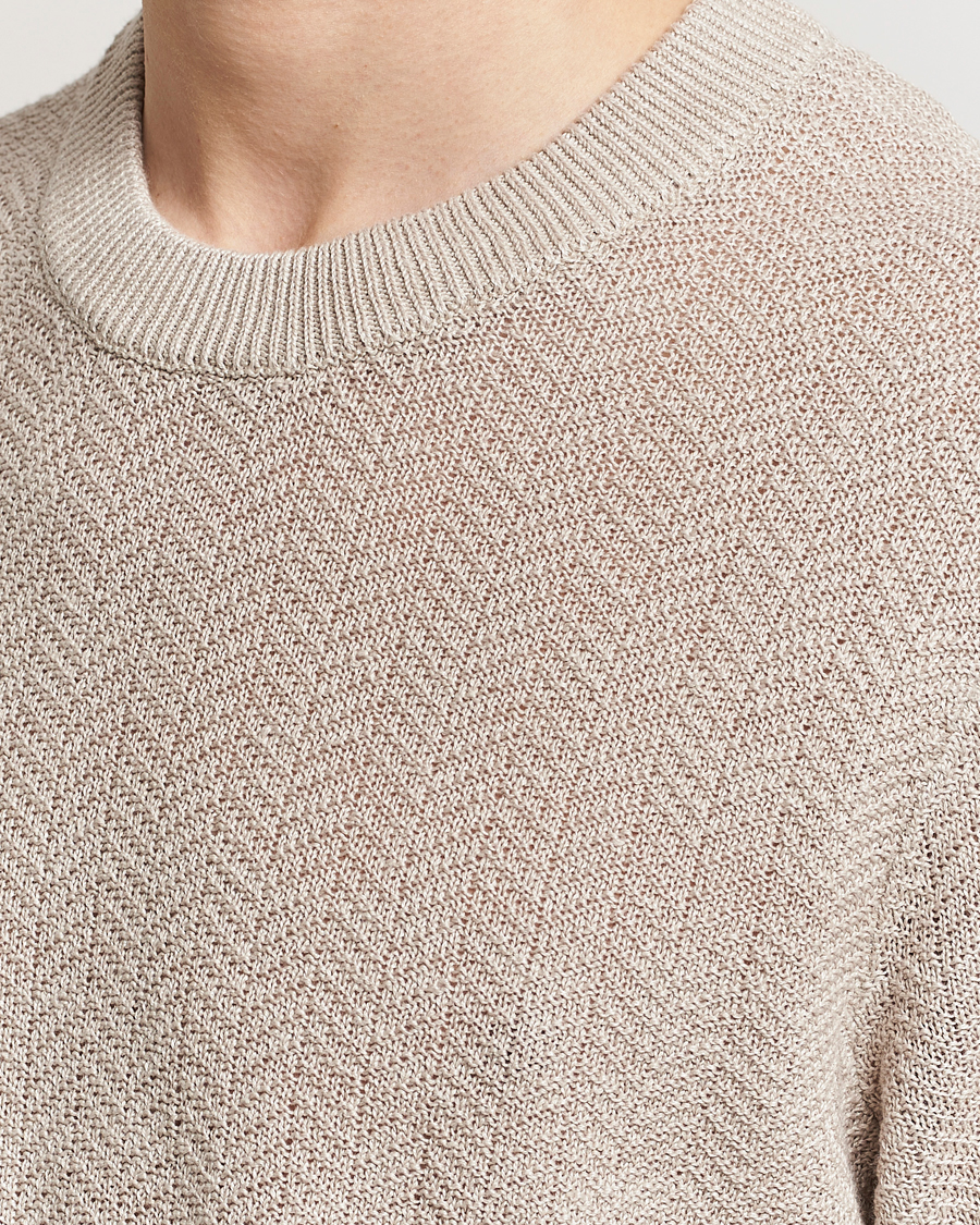 Homme | Pulls Et Tricots | NN07 | Jaden Knitted Linen Crew Neck Sweater Irish Cream